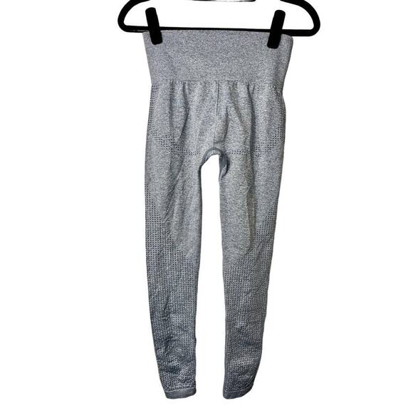 Gymshark Leggings Seamless High Rise Waist Ankle Athletic Athleisure Gray S - Picture 2 of 6